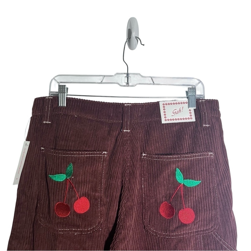 Lisa Says Gah Brown Corduroy Dylan Cherry Pants NWT Size 14 - Picture 6 of 12